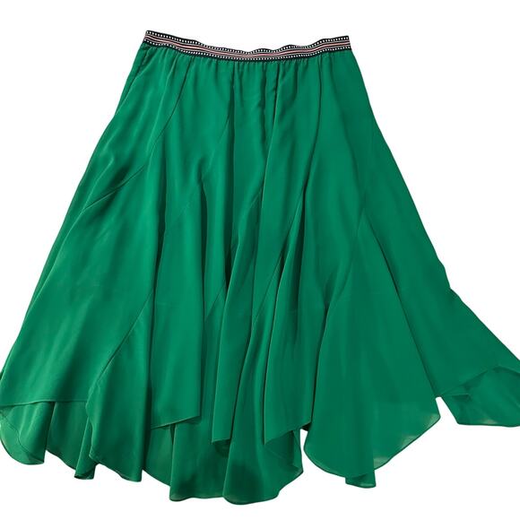Anthropologie Vanessa Virginia Colmia Emerald Green Skirt - XL NWOT - Picture 4 of 10